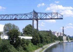  Teilestraße, Berlin-Tempelhof, Sarotti-Fabrik, Teltowkanal, Verladekran
